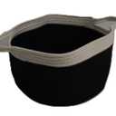 Felt Basket Black and White