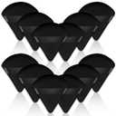12 Pieces Powder Puff Face Triangle Powder Puff Soft Velour Makeup Puff Velour Puffs for Face Wet and Dry Cosmetic Foundation,Body Powder Blender Loose Mineral Powder Makeup Tool (Black,12 Pcs)
