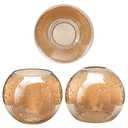 GoldSwift 3 Pack Round Sphere Glass Globes for Light Fixtures Replacement, 5.9" Diameter, Clear Amber Seeded Bubble Glass Shade for Farmhouse Pendant Light Chandelier Wall Sconce, 1-5/ 8 Inch Fitter