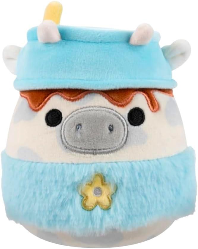 Squishmallows 2025 Original 8-Inch Easter A Squad Plush - Collectible Soft & Squishy Mini Stuffed Animal Toy - Add to Your Squad - Gift for Kids, Girls & Boys (Mustafa The Spotted Cow)