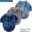 Dog Sweater | 3-Pack Clothes Jackets for XXS XS Dog Breed (Male & Girl), Soft Winter Coats Sweaters for Dogs and Cats, Pet Apparel Outfits (Grey,Blue,Navy, XX-Small)