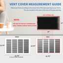 20x12 Return Air Grille (Duct Opening Size), Air Return Vent Cover, AC Vent Cover, Cold Air Return Vent Cover, Flat Return Air Grilles, Outer Dimensions:21.75"W x 13.75"H (20"W x 12"H, Duct Opening)