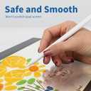 Replacement Tips for Apple Pencil 1st and 2nd Generation, No Wear Out Fine Point Precise Control Stylus Pen for Ipad Pro/Air/Mini, White, 6 Pack