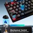Wireless Mechanical Keyboard and Mouse Combo, 98-Key Gaming Keyboard with RGB Backlit, Tri-Mode BT5.0/2.4G/USB-C, 4000mAh Battery, 3200 DPI Gaming Mouse with Mouse Pad for PC, Laptop, Tablet