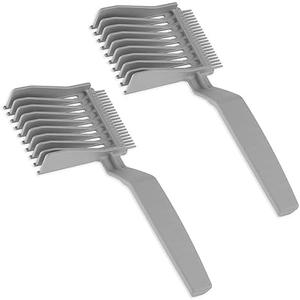2 Pack Haircut Fade Combs, Professional Hair Cutting Combs, Heat Resistant Flat Top Combs, Curved Positioning Combs for Men's Salon Hairdresser Trimming Tools