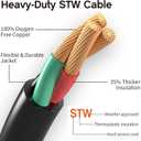 25FT 40 Amp 8 Gauge 3 Prong Welder Extension Cord, NEMA 6-50P to NEMA 6-50R, Heavy Duty 250V Welding Extension Cable with LED Indicatorfor Lincoln, Plasma, Miller, STW, ETL Listed