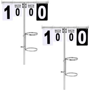 Silipull 1 Set Tennis Scoreboard Tennis Score Keeper for Net Compatible with Most Score Board Set for Volleyball Basketball Outdoor (Standard)