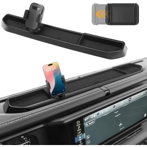 Phone Mount Holder for Jeep Wrangler JL JLU & Gladiator JT 2024 2025 Accessories Multi-Mount Phone Holder Dash Tray Storage Box System Kit Extension Arm Metal Rod for Wrangler (NOT for 4XE)