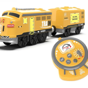 Motorized Train for Kids, Remote Control Locomotive Train Toy for Wooden Tracks, Battery Powered Electric Trains with Sound & Lights Effects Compatible with Thomas, Brio, Chuggington