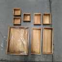 Bamboo Drawer Organizer Set, 14 PCS Multi-Use Individual Wood Storage Organizers, Junk Drawer Divider and Storage Trays Containers for Kitchen, Bathroom, Office Desk, Makeup, Jewelry, Utensils