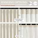 Light Beige Natural Linen Blackout Curtains 90 Inches Long 2 Panels Set for Patio Sliding Door, Modern Pinch Pleat Double Layer Sun Block Window Drapes for Office 40 x 90 Inch Cream Decorative Curtain