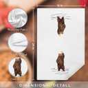 Funny Christmas Bear Kitchen Dish Tea Towels, Gifts for Bears Lovers, Christmas Lights Forest Animal Decorative Hand Towels for Bathroom Kitchen, Bear Bathroom Decor, 16x24 Inch