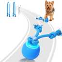 Interactive Dog Toys, Moving Dog Ball with Touch Activated, Active Rolling Ball for Puppy and Medium Dogs, Squeaky, USB Rechargeable (Blue)