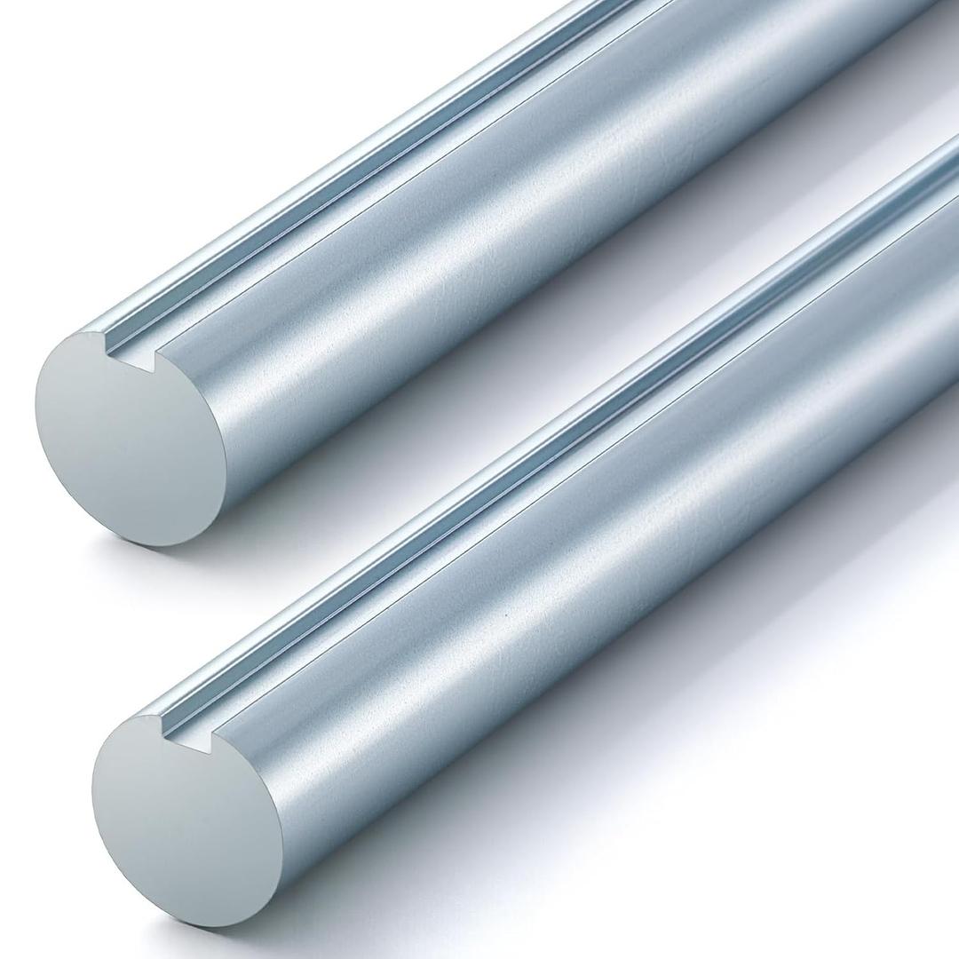 Hicarer 2 Pcs 1 in Round Keyed Shafting Keyed Shaft, Keyway: 1/4" x 9/64", 3ft Length, 1045 Carbon Steel