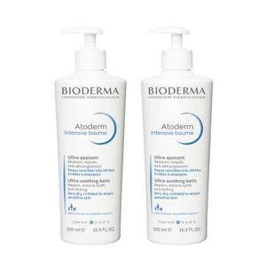 Bioderma Atoderm Intensive Balm, Hydrating Balm for Dry to Atopic Sensitive Skin, Face & Body Moisturizer with Ultra Soothing Anti-Itching Formula, Fragrance-Free, Non-Greasy & Non-Sticky for Family (16.9 Ounce (Pack of 2))