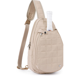 CLUCI Pickleball Bag for Women, Quilted Crossbody Bags for Women Men, Puffer Travel Sling Bag