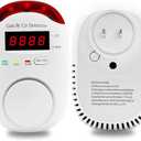 2 Packs Combination Gas & Carbon Monoxide Detectors Plug in, 2-in-1 Natural Gas Detector & Carbon Monoxide Alarm,Dual Sensor CO Detector Alarm & Propane, Methane, Explosive Gas Detector for Home,RV