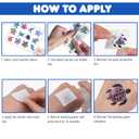 8 x Pre-Cut Turtle Temporary Tattoos - Under The Sea Creatures Ocean-Themed Stickers for Kids' Birthday Party Supplies, Decorations, Favors, and Prizes - Turtle Party Decorations