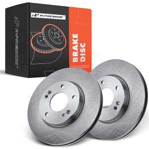 A-Premium 11.02 inch (280mm) Front Vented Disc Brake Rotors Compatible with Select Kia and Hyundai Models - Elantra, Elantra GT, Soul, Forte, Veloster, Forte Koup, Forte5, Kona, Venue, 2-PC Set