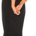 Aigeman Women's Sexy Off Shoulder Sleeveless Bodycon Mermaid Midi Dress Strapless Tube Elegant Cocktail Party Dress 292 (Black)