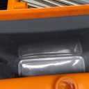 Broom and Dustpan Set for Home, Broom and Dustpan Combo for Office, Long Handle Broom with Upright Standing Dust pan,Indoor&Outdoor Sweeping (Gray&Orange)