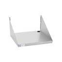 Stainless Steel Microwave Shelf, 15"x20" 180 lb Heavy Duty Metal Appliance Wall Mount Floating Shelving, Commercial Microwave Rack for Kitchen, Restaurant and Hotel