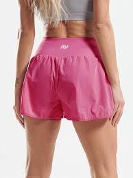 CADMUS 2 in 1 Women's Workout Shorts for Athletic Gym Running Shorts with Phone Pockets Medium, Pink 