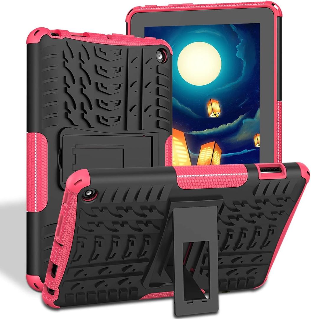 for Flre 7 Tablet Case 12th Generation 2022 Release with Kickstand for Kids, Dual Layer Heavy Duty Shockproof Case