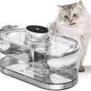 Wireless Cat Water Fountain Cordless Battery Operated Cat Fountain Stainless Steel, 3.2L/108oz Automatic Pet Water Dispenser Rechargeable Drinking Fountains for Multiple Cats Indoor, with 2 Filters