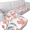 Gdmhy Couch Covers for Sectional L Shaped Sofa Cover with 2 Seat Cushion Cover-Print L-Shape Sofa Slipcovers,Washable 2 Seat l Shaped Couch Cover,Elastic Furniture Protector for Pets,Kid,Living Room (Spot Pattern+white)