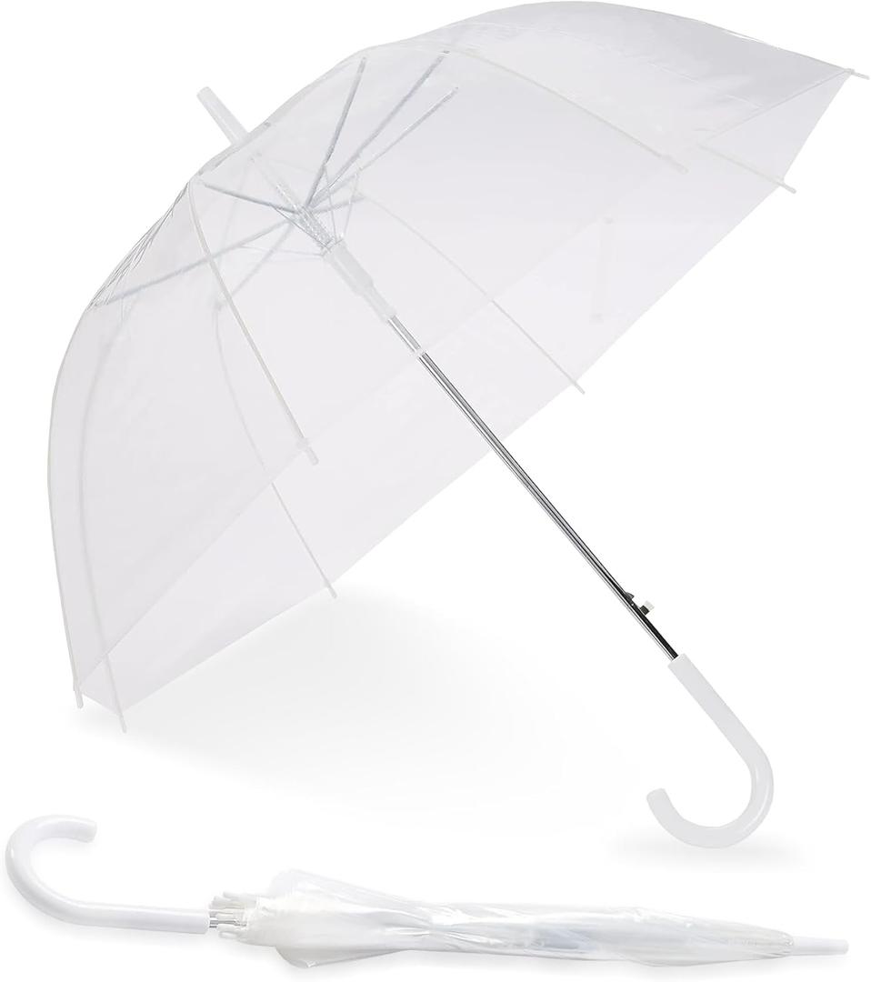 Home-X Clear Bubble Umbrella - Wind-Resistant, Durable Wedding Umbrella - Sturdy Bubble Design, Won't Flip Inside Out - For Men and Women - 1 Pack