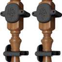 Upgrade 2 Pcs Baby Gate Banister Adapter  NoDrill Stair Railing Mount, Fits 23.5 Round/Square Posts, Compatible with Baby & Pet Safety Gates (Black, Standard-B)