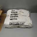 Snuggle Sac Buttery Ivory Throw Blanket for Couch, Reversible Super Soft Knitted Blankets, Warm Cozy Knit Fuzzy Plush Lightweight Throws Dupes for Sofa, Bed, Picnic, Ivory, 50 x 60 inches