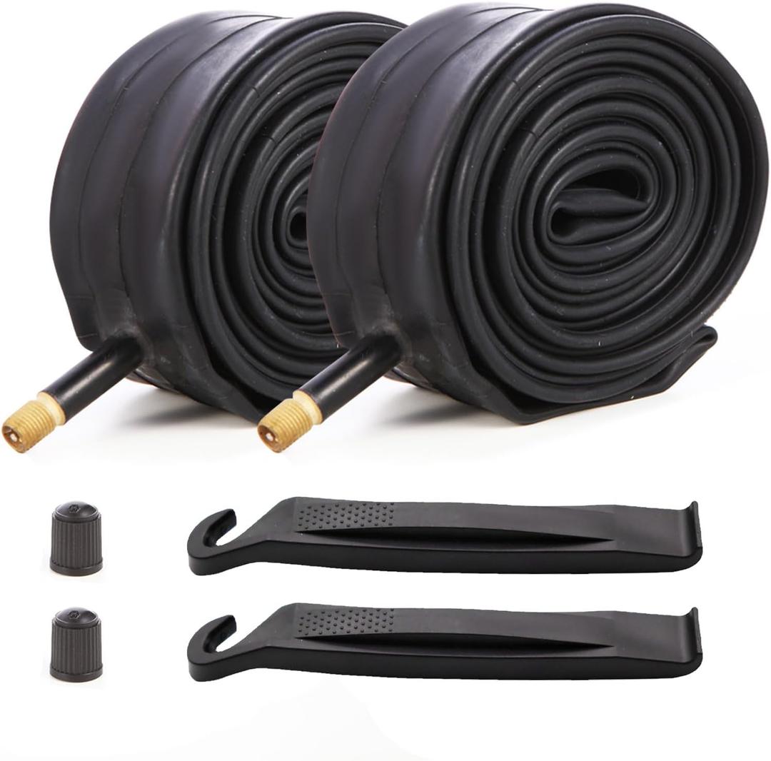 Bike Tubes 2PCS 20x1.75-2.125 Fit 1.75/2.125 Heavy Duty Schrader Valve Bicycle Inner Tubes (20x1.75/ 2.125)