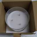 Eywamage 3 Wick Clear Glass Flameless Candle with Remote, Large Flickering LED Battery Pillar Candle  6" H 6"