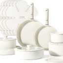 CAROTE 21pcs Pots and Pan Set, Nonstick Induction Cookware Detachable Handle,Cookware Set with Removable Handle