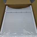 Bukfen Metal Stuffed Animal Storage Zoo Extra Large Stuffed Animal Holder Space Save Toy Organizer PVC with Basket and Wheels for Nursery Playroom Bedroom,D15.75 x W12.68 x H51.18 inch,White