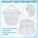 8'' Durable Custom Molded Replacement Inground Pool Skimmer Basket 27180-009-000, Perfect Fit for Hayward Skimmers B-9 B9 U-3 SPX1070E