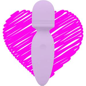 Mini Wand Massager Small Cordless Hand-held Massager Quiet Waterproof Massager Rechargeable Personal Massager for Neck Shoulder Back Body [4.35 * 1.18 inches]