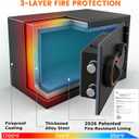 [ . ] Small Fireproof Safe for Home, 14.8Lbs Heavy Duty Fire Safe Box for Office & Home Security, with Alarm System, Sensor LED Light, Wall Mountable, Mini Safes for Home Use