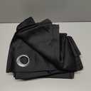 NICETOWN Pitch Black Solid Thermal Insulated Grommet Blackout Curtains/Drapes for Bedroom Window (2 Panels, 42 inches Wide by 63 inches Long, Black)