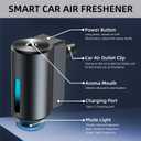 Car Air Freshener Diffuser, Smart Car Air Freshener, Car Diffuser Air Freshener with Three Adjustable Modes, Aromatizante Para Carro with 3pcs Essential Oil, Car Fresheners Long Lasting, Black
