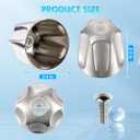 Enhon 3 Piece Shower Knob Replacement Kit Compatible with Price Pfister Verve Tub Shower Faucet, 3 Faucet Handle Hot/Cold/Diverter Replacement for Remodeling Trim(Chrome)