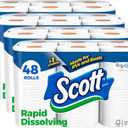 Scott Rapid-Dissolving Toilet Paper, 48 Double Rolls, Septic-Safe, Toilet Paper
