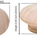 Silverline 6 Pack Round Wood Drawer Knob 1-1/2", Unfinished Cabinet Pulls Handles Hardware for Drawer Wardrobe Dresser