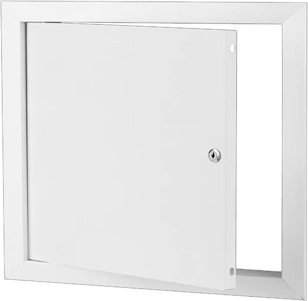 Lockable Steel Access Panel Door Reinforced Metal Access Panel - Drywall Ceiling/Attic Door - Solves Fragile Panels (20-20in Lock)