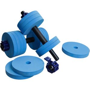 Aquatic Exercise Dumbbells Water Dumbbell Pool Resistance Aquatic Fitness Barbells with 16 High-Density EVA Foam Pool Weights Dumbbells, Can be quickly disassembled
