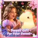 Unicorn Toys, Night Light for Kids Night Light,16 Colors+Silicone+Dimmable+12 Hours Use Nightlight for Kids Room,Unicorn Toys for Girls Age 4-6, Valentines Day Gifts for Kids, Baby, Toddlers, Adults