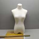 Female Mannequin Torso Sewing: Adjustable Height from 47.2 to 74.8 Inch Female Dress Form for Sewing and Clothing Display - Pinnable Mannequin with Support Metal Base Stand (White)