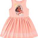 Disney Moana Girls 2 Pack Dress for Toddler and Big Kids (6, Blue/Pink)